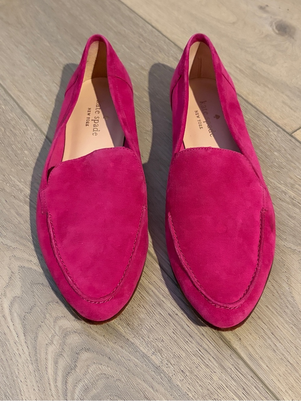 kate spade Hot Pink Suede Loafers Size 7